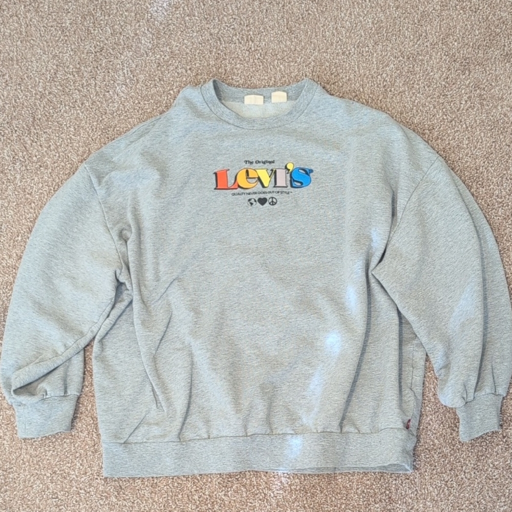 Levi's Light Gray Crewneck Sweater